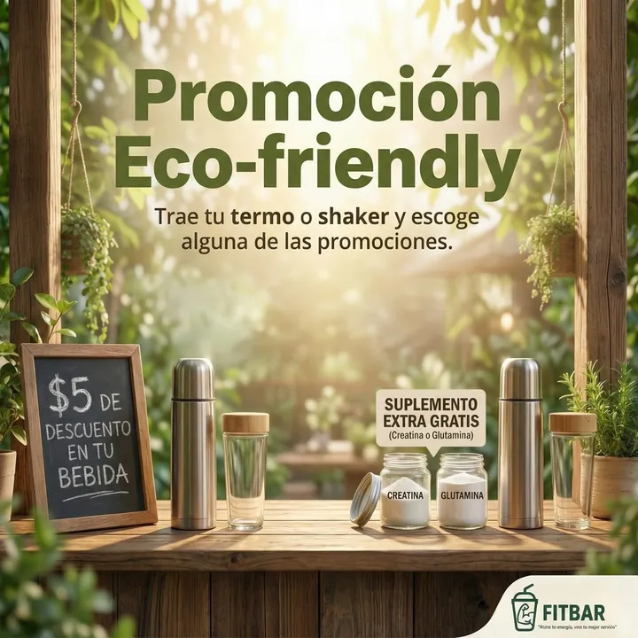 Promoción eco-friendly: trae tu termo o shaker